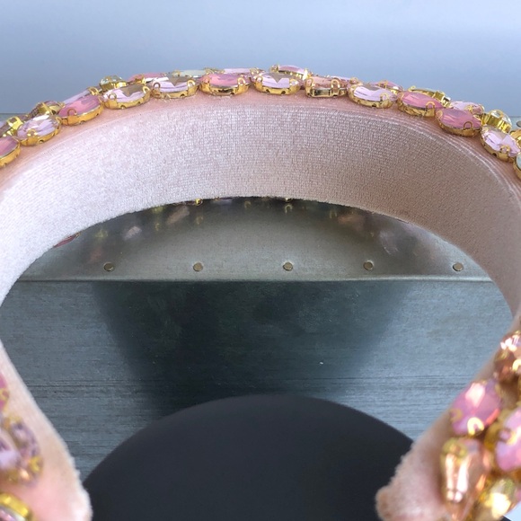 Pink Cubic Zirconia Pink Statement Headband - Picture 8 of 8